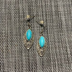 Faux turquoise earrings